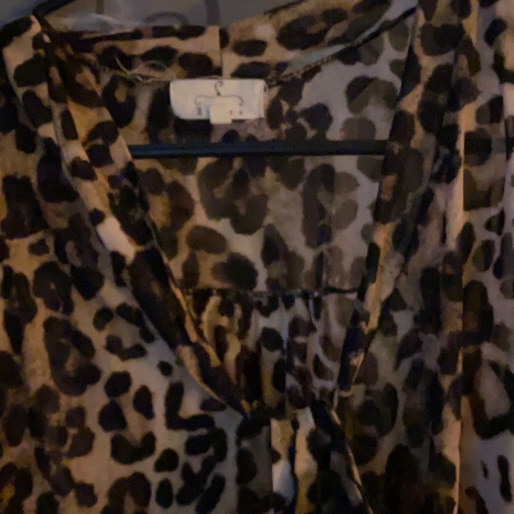 Cute cheetah print summer shirt very sheer